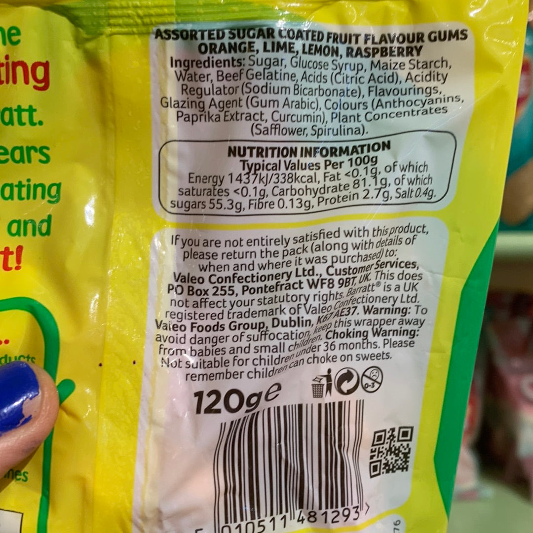 Barratt Refreshers Fizzy Softies Dessart Sweets Ice Cream & Candy Store