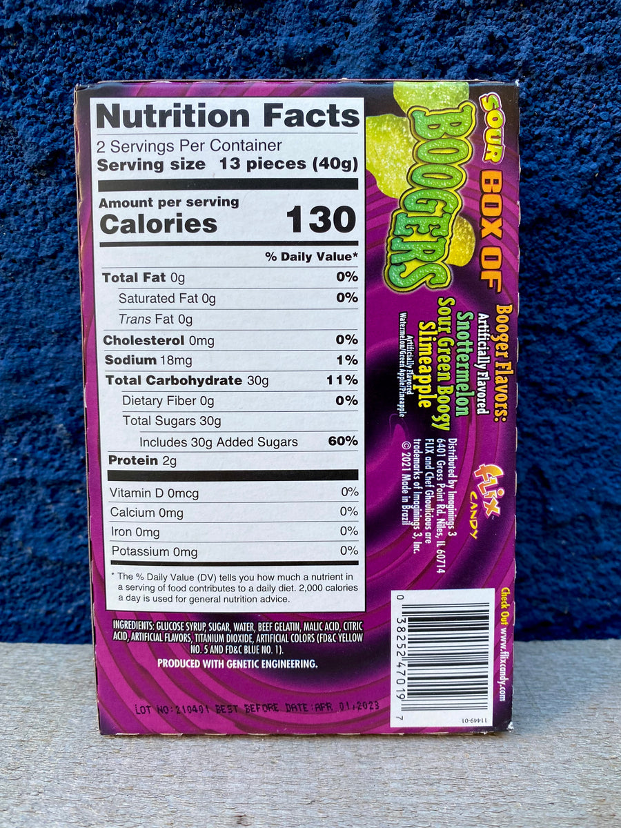 Sour Box of Boogers Dessart Sweets Ice Cream & Candy Store