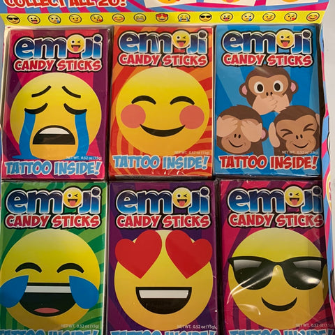 Emoji Candy Sticks w/tattoo