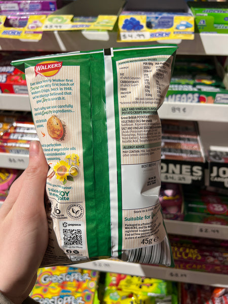 Walkers Salt and Vinegar Crisps - Grab Bag