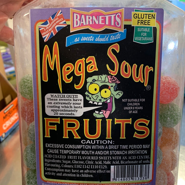 Mega Sour Assorted Fruit Candy