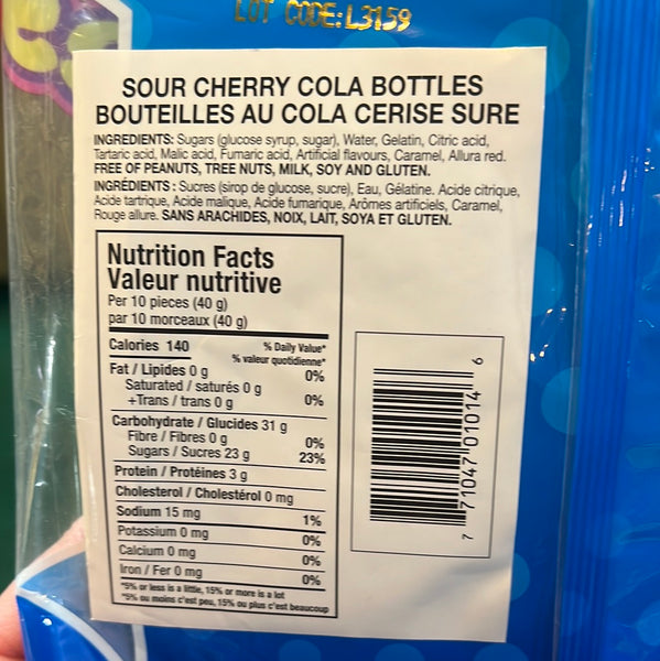 Sour cherry cola bottles