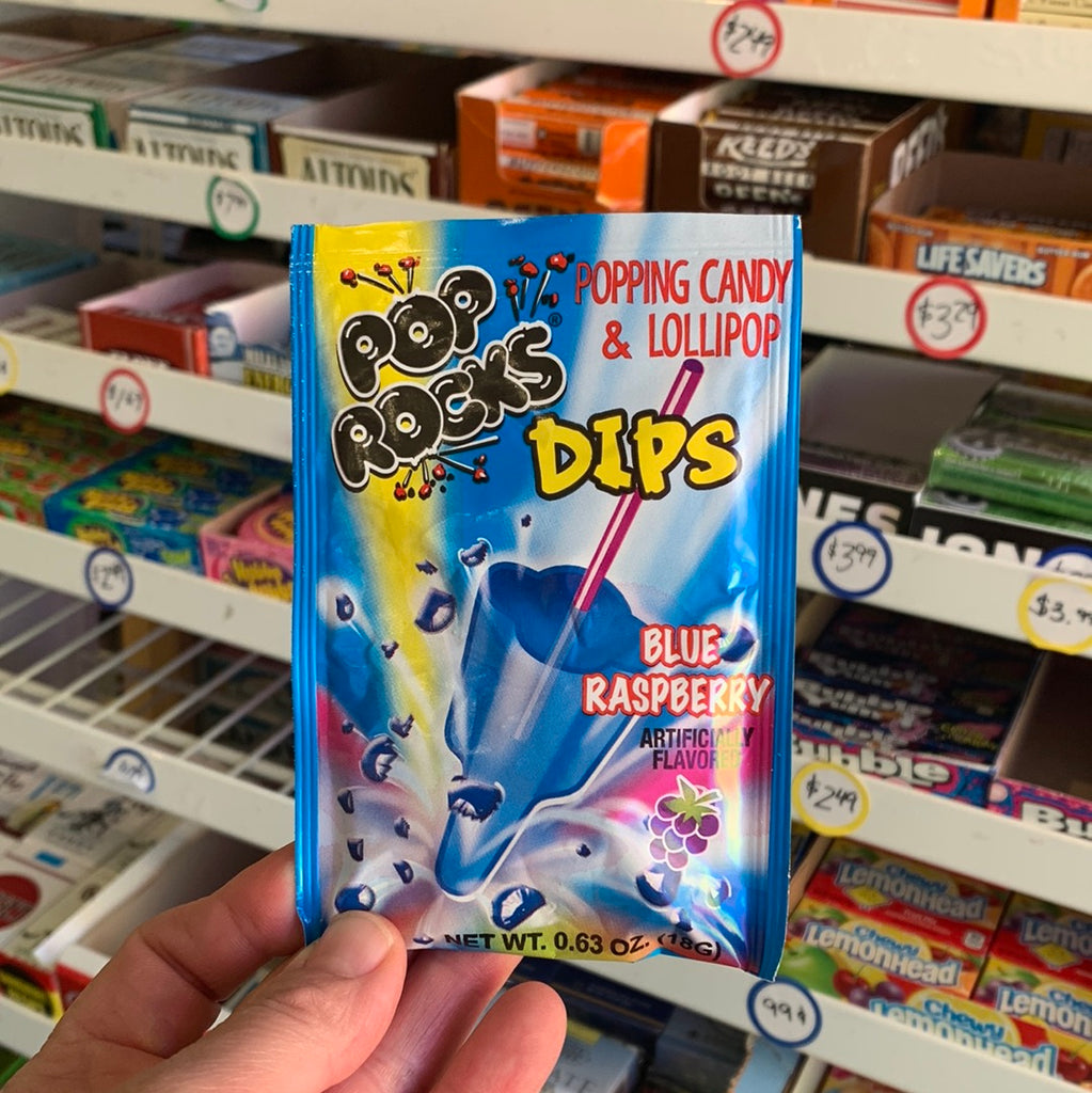 Pop Rocks Dips- Blue Raspberry – Dessart Sweets Ice Cream & Candy Store