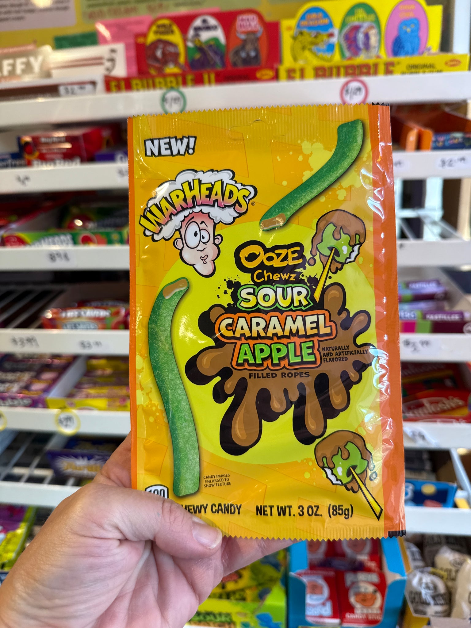 Warheads Sour Caramel Apple Filled Ropes