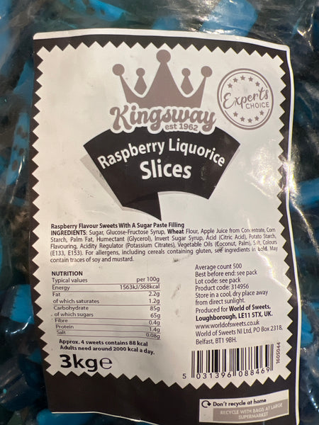 Blue Raspberry Licorice Slices