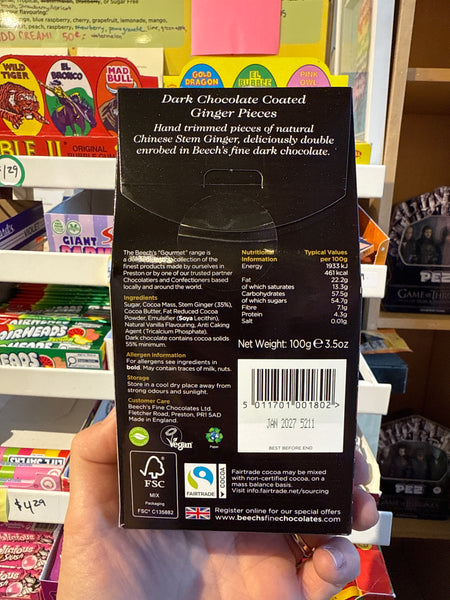 Beech's Dark Chocolate Covered Ginger Pieces