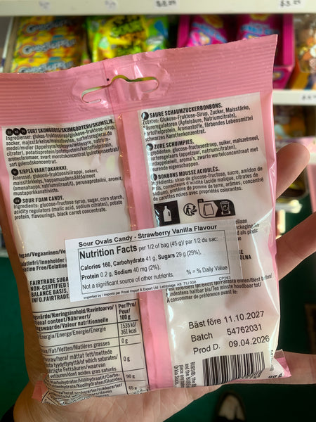 Bubs Strawberry Vanilla Sour Ovals Bags