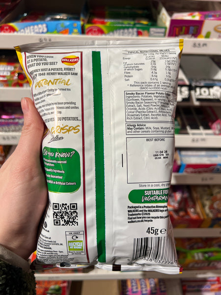 Walkers Smoky Bacon Crisps - Grab Bag