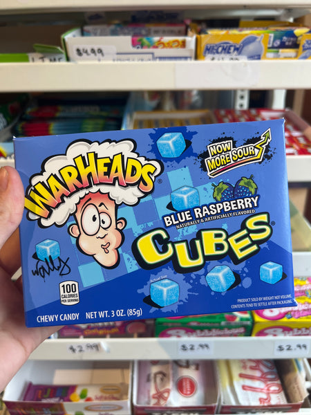 Warheads Blue Raspberry Cubes