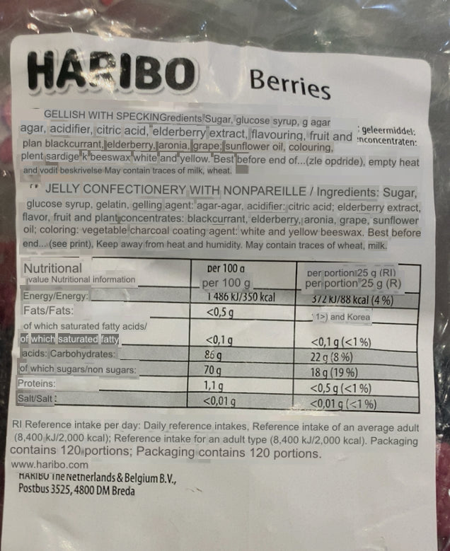 Haribo Raspberries – Dessart Sweets Ice Cream & Candy Store