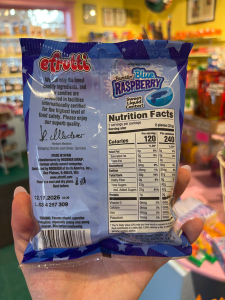 Efrutti Burstin Blue Raspberry Balls
