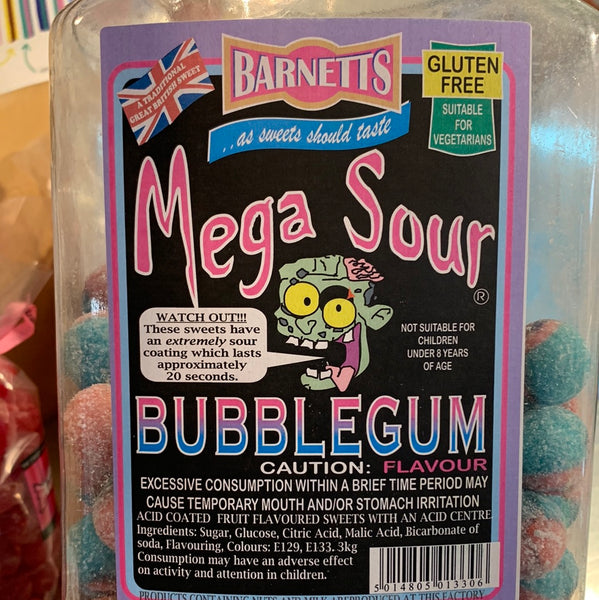 Mega Sour Bubble Gum Candy