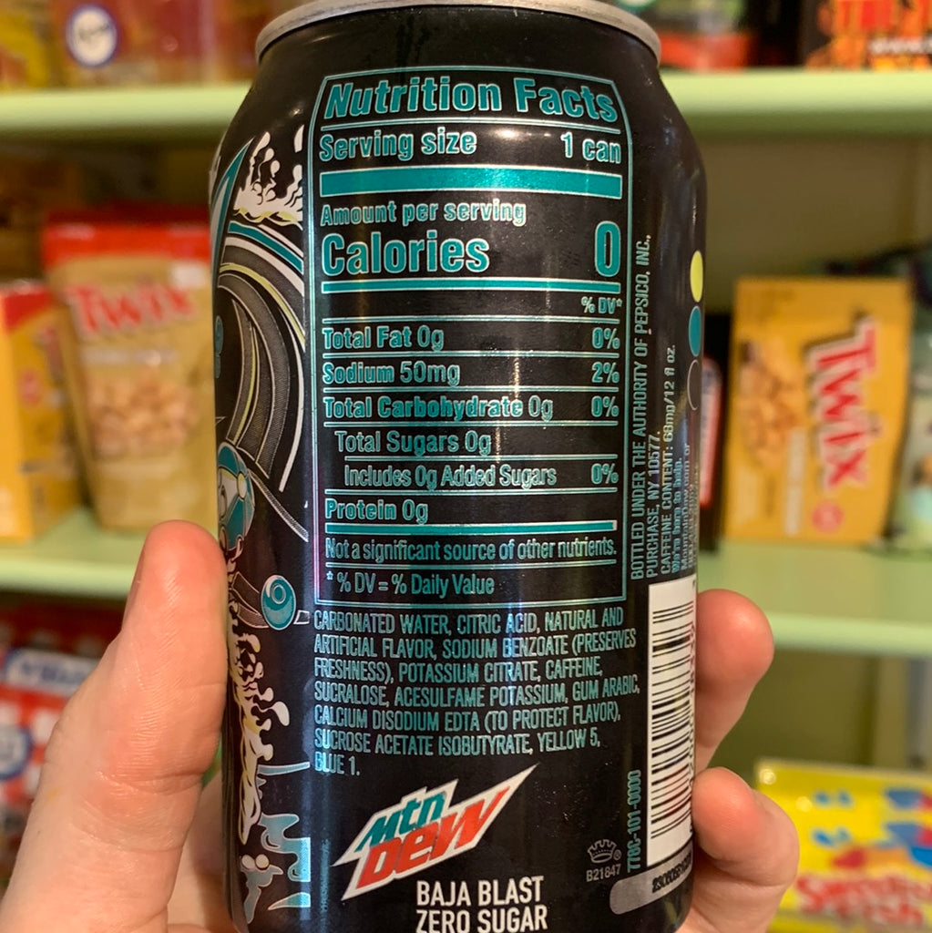 Mountain Dew Baja Blast Zero Sugar Dessart Sweets Ice Cream & Candy Store