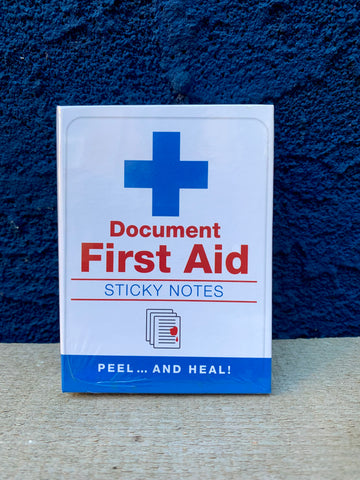 Document First Aid Sticky Notes