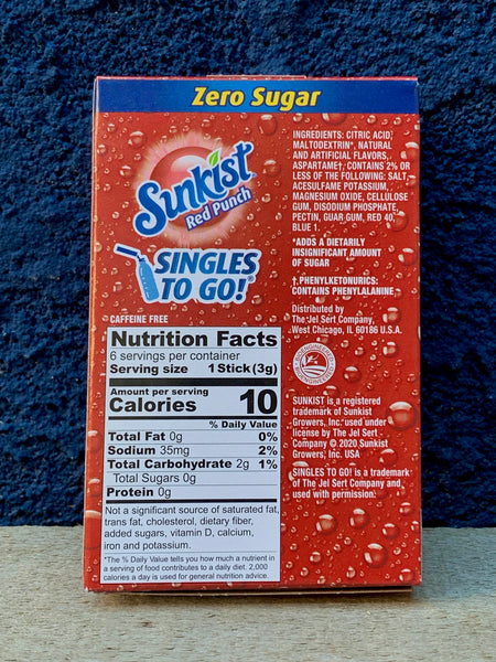 Sunkist Drink Mix Singles- Red Punch