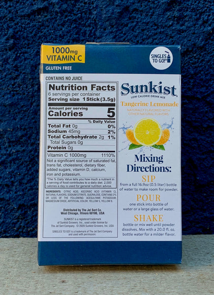 Sunkist Drink Mix Singles- Tangerine Lemonade