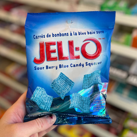 Jell-o Sour Candy Squares- Berry Blue