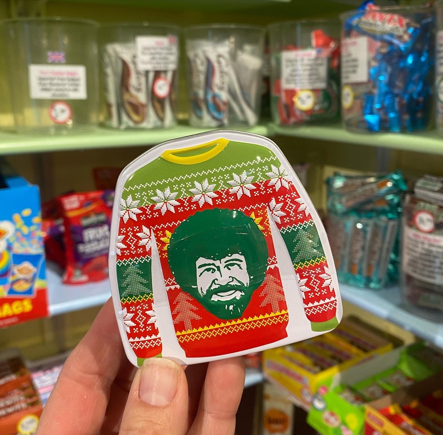 Bob Ross Sweater Tin