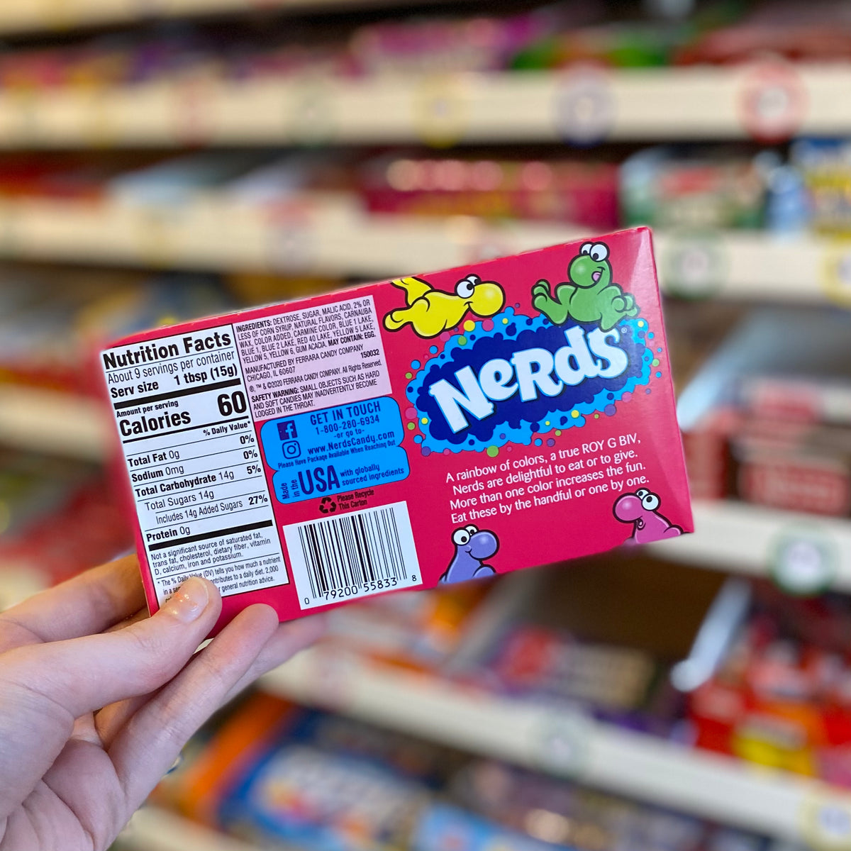 Nerds Rainbow Theatre Box – Dessart Sweets Ice Cream & Candy Store