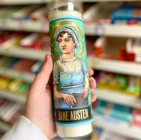 Secular Saint Jane Austen Candle